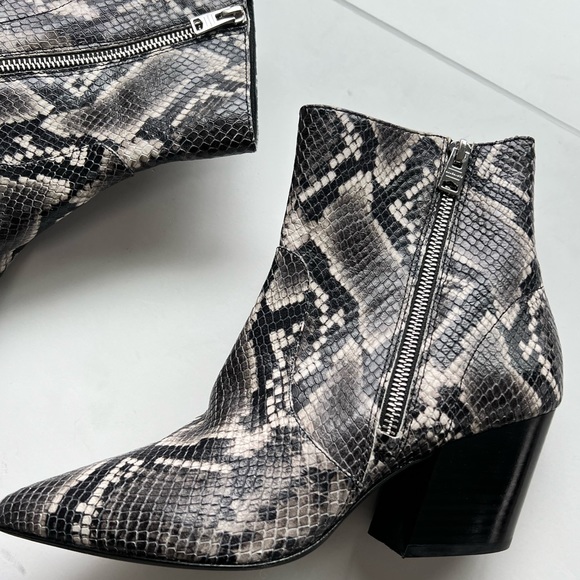 Allsaints Lenora Leather Snake Booties - Picture 10 of 12